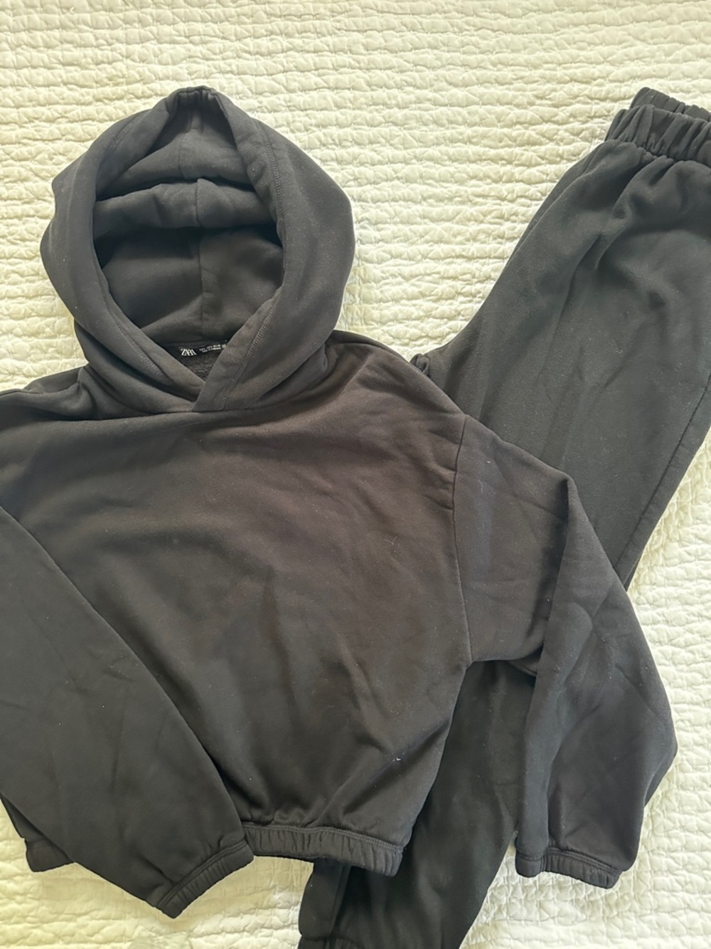 ZARA Black Hoodie and Jogger Set